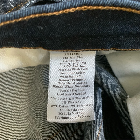 Everlane “The Mid-Rise Skinny Jeans” Women’s Size 29 Reg. - Picture 9 of 9